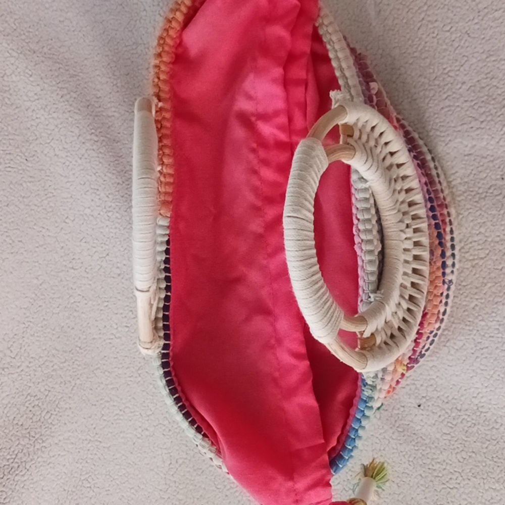 Rag Rug Drawstring Tote - Picture 4 of 10